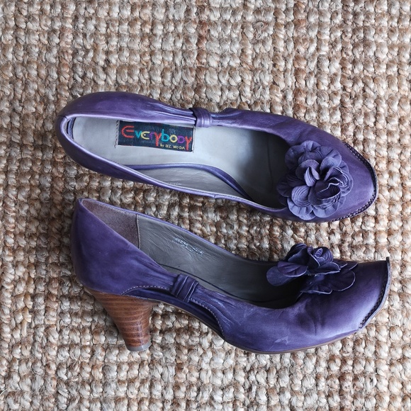 Everybody by BZ Moda purple leather pumps - Picture 3 of 15
